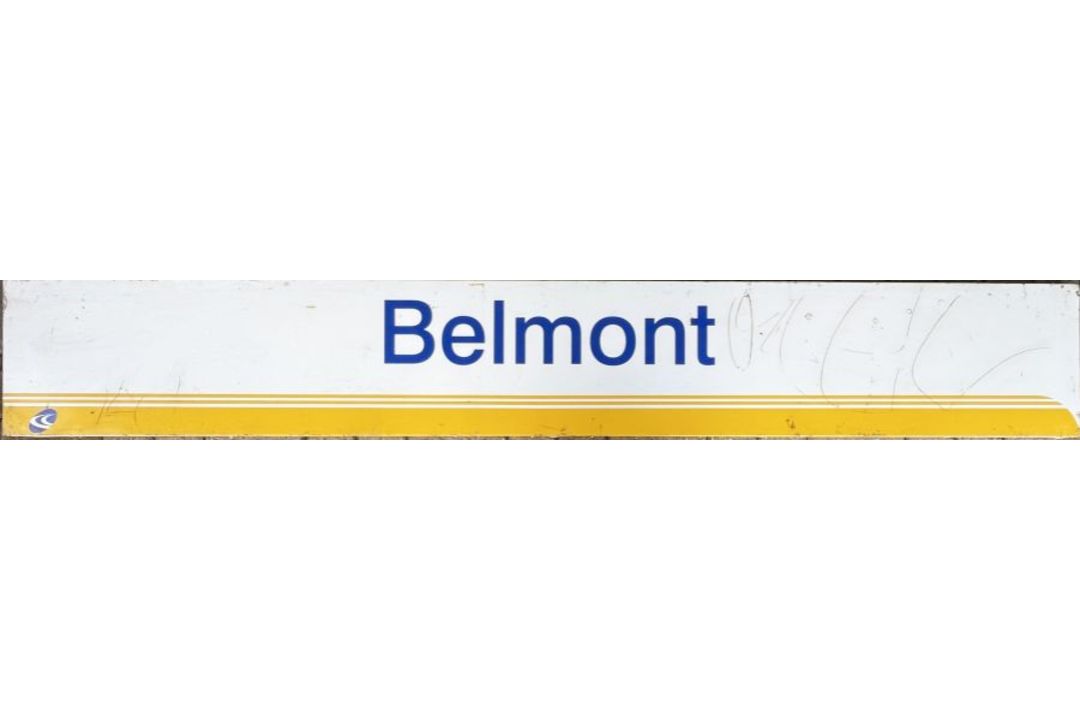 Connex South Central STATION PLATFORM SIGN from Belmont on the former LBSCR Epsom Downs line. A