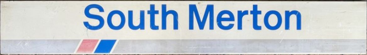 Network SouthEast STATION PLATFORM SIGN from South Merton on the former SR Sutton Loop line now