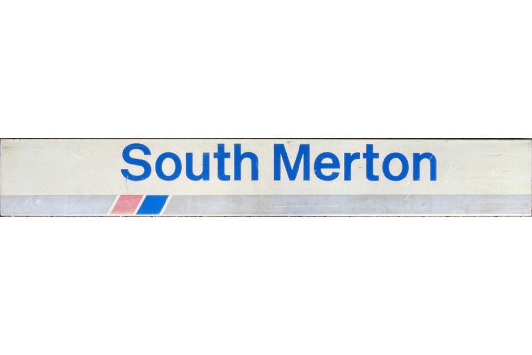 Network SouthEast STATION PLATFORM SIGN from South Merton on the former SR Sutton Loop line now