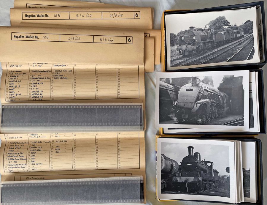 Selection (approx 280) of 35mm RAILWAY NEGATIVES plus many matching prints taken by the late David