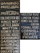 Ipswich Corporation bus DESTINATION BLIND. Undated but probably 1950s/60s. A complete, linen blind