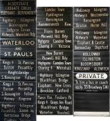 1964 London Transport DESTINATION BLIND dated 5.3.64 (Ren 8.65) for an RT at Holloway (J) garage