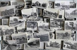 Very large quantity (est. 1,500+) of b&w, postcard-size PHOTOGRAPHS taken by the late Alan A