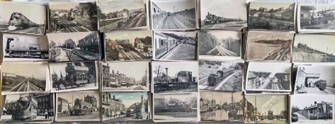 14 boxes (1,300+ pictures) of postcard-size PHOTOGRAPHS & COMMERCIAL POSTCARDS assembled into