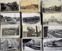 6 boxes (approx 700 pictures) of postcard-size PHOTOGRAPHS & COMMERCIAL POSTCARDS assembled into