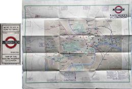 1924 London Underground POCKET MAP of the Electric Railways of London 