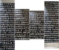 1930s/40s Leeds Corporation TRAM DESTINATION BLIND. Comes with a note stating that it was from the