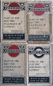 Selection (4) of c1914/15 and 18.6.19 London Underground POCKET MAPS of the Electric Railways of