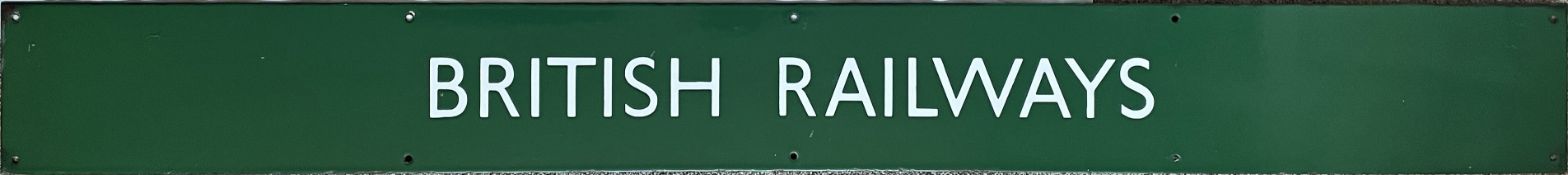 British Railways (Southern Region) enamel quad-royal POSTER BOARD HEADER PLATE. Vendor believes that