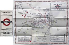 1923 London Underground POCKET MAP of the Electric Railways of London 