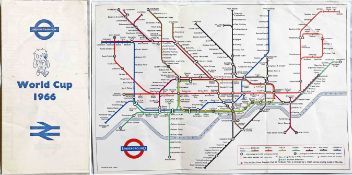 1966 World Cup special edition of the London Underground POCKET MAP, the Paul Garbutt version of the