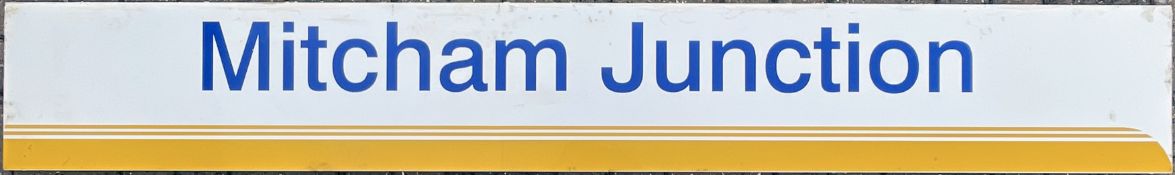 Connex South Central STATION PLATFORM SIGN from Mitcham Junction, the former junction between the