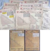 Selection (16) of 1960s London Transport (and one Brighton Area) RT/RTL/RTW bus FARECHARTS (13)