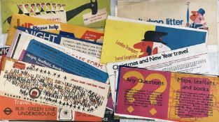 Large bundle (c120) of mainly 1950s-80s London Transport BUS INTERIOR POSTERS for RT, RF,
