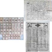 Good quantity (31) of 1922-1934 London General/London Transport POCKET BUS MAPS plus a c1920