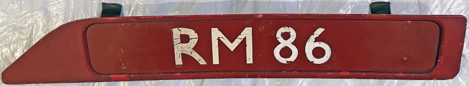 London Transport Routemaster BONNET FLEETNUMBER PLATE from RM 86. The original RM 86 entered one