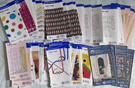 Very large quantity (c100) of London Underground diagrammatic POCKET MAPS dated from 2012-2022