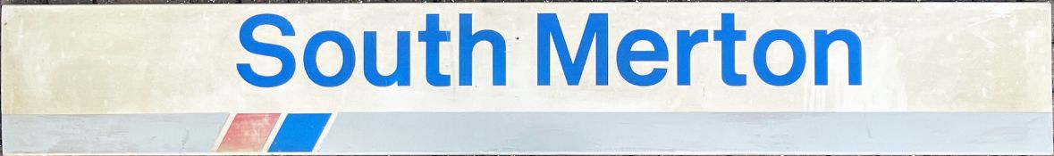 Network SouthEast STATION PLATFORM SIGN from South Merton, the former SR station on the Sutton