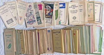 Very large quantity (c200) of 1920s-70s (most are 1930s-60s) London Transport etc HOLIDAY SERVICES