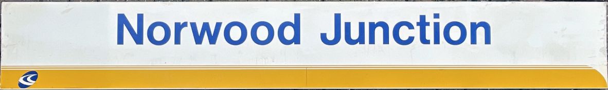 Connex South Central STATION PLATFORM SIGN from Norwood Junction, the former LBSCR station on the