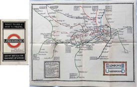 1922 London Underground MAP of the Electric Railways of London 