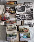 Very large quantity (est. 3,500+) of postcard-size, b&w and 6x4-size colour BUS & COACH