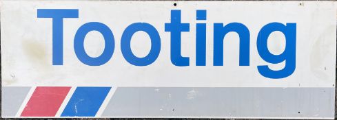 Network SouthEast STATION PLATFORM SIGN from Tooting, the former SR station on the Sutton Loop