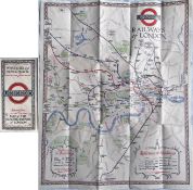 1928 London Underground MAP of the Electric Railways of London 