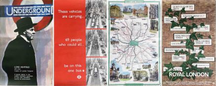 Selection (4) of 1960s/70s London Transport double-royal POSTERS comprising 1974 'Lord Ashfield'