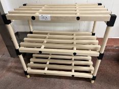 3-SHELF PLASTIC SHELVING/RACK