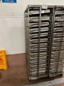 UNITECH TROLLEY WITH SHELVES AND TRAYS