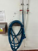 STAINLESS STEEL WALL MOUNTED HOSE HOLDER AND HOSE