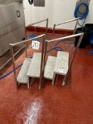 2 X STAINLESS STEEL STEP UNITS