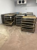 15 X MOBILE SMOKING TROLLEYS WITH TRAYS