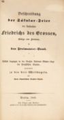 Friedrich II.; König v. Preussen - Beschreibung der Säkular-Feier der Aufnahme Friedrichs des Grosse