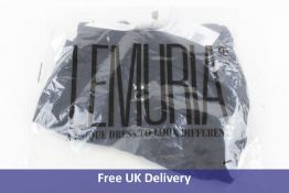 Lemuria Women's Tuta Mucca Cow Overall, Black, Size M