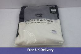 Scotch And Soda Men's Pullover Sweater, Purple, Black And White, Size XXL