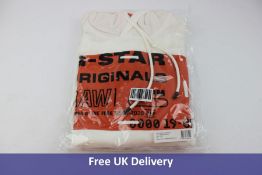 G-Star RAW Unisex Heren Originals Hoodie , White , Size M