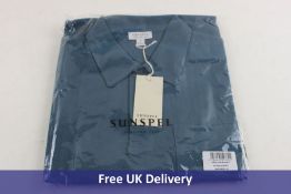 Sunspel Men's SS Polo Shirt, Air Force, M