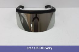Mykita Unisex Flash Sheild Sunglasses, Black Frame with Silver Lense