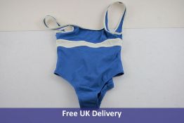 Denizeri Women's Ege One Piece Swimsuit, Blue and White, Size XS