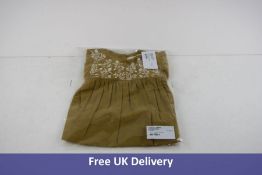 Louis Louise Overall Amber Cotton Veil, Light Saffron, Age 18 Months