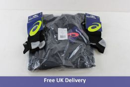 Three Items Of Asics Men's Training Wear To Include, 2x Distant Run Ped Sock, Black, UK 9-10.5 And 1