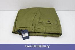 Turnbull & Asser Men's Classic Chino Manson Trousers, Dark Green, Waist 36