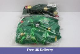 Tipsyelves Women's Christmas Cardigan and Skirt