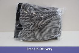 Patchwerk Women's Oversized Shirt Dress with Black and White Print Layered Sleeves with Cuff Button