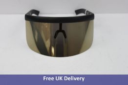 Mykita Unisex Flash Sheild Sunglasses, Black Frame with Gold Lense