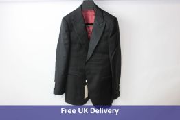 Suitsupply Men's Smoking Jacket, Black, Size 34