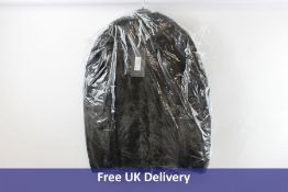 Geox Women's Fur Parka Coat, Black, Uk 12