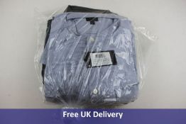 Four Men's Casual Shirts, to Include 1x Threadbare Grey Shirt, 1x MVP Navy Shirt, 1x Research Garmen